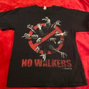 Jerzees Black Graphic Tee - No Walkers Design